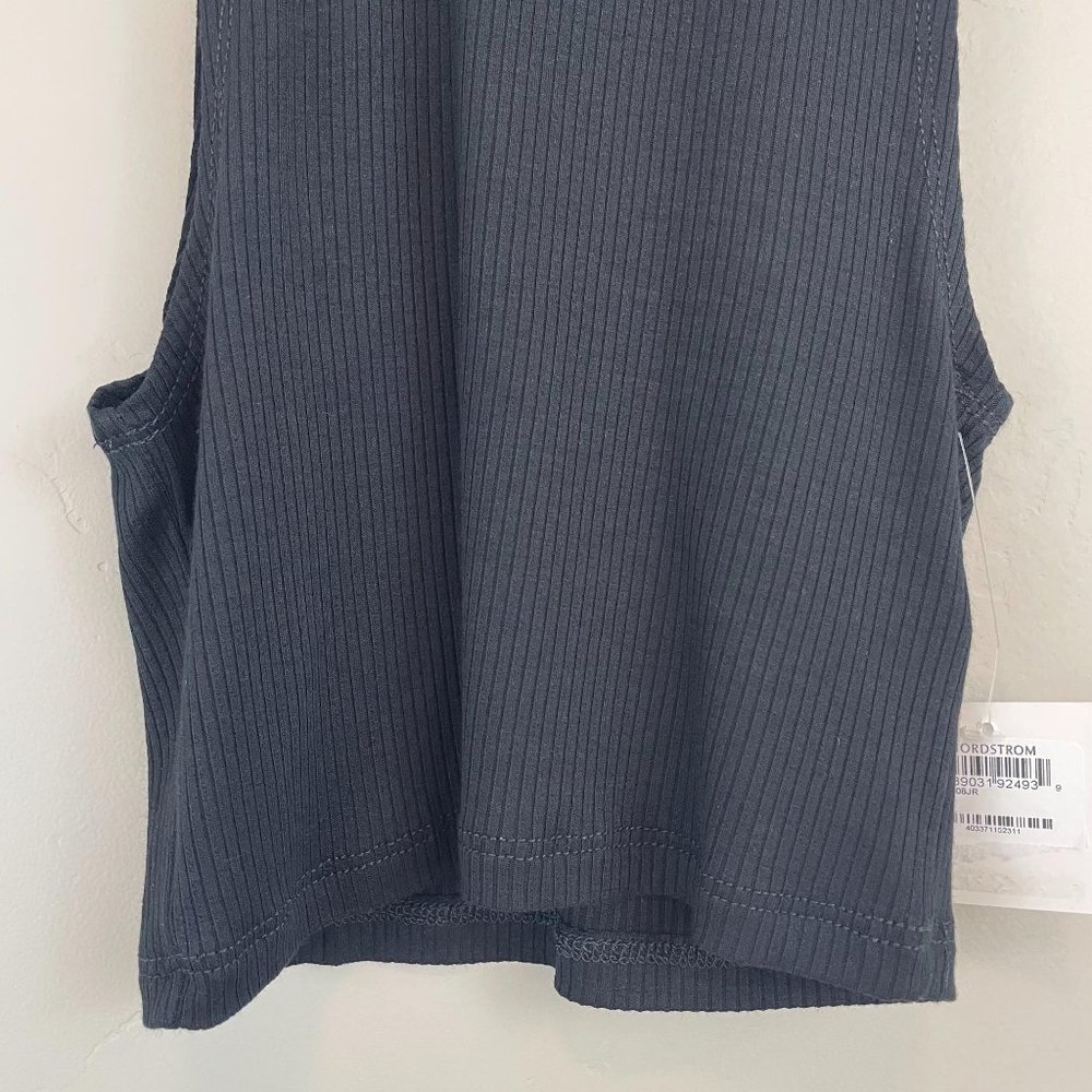 bp black mock neck ribbed sleeveless crop top XS - Picture 5 of 12